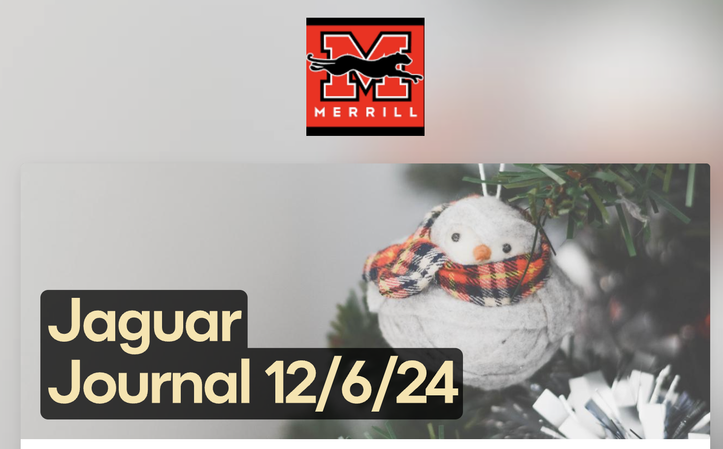 Jaguar Journal December 6, 2024